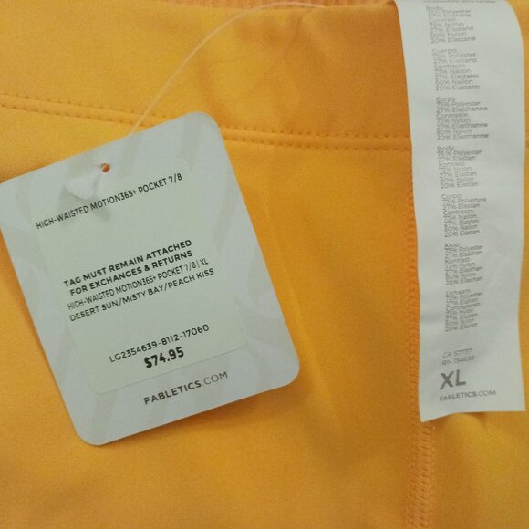 Fabletics pastel neon Motion365 High-Waist 7/8 Leggings Nwt DEFECTS READ - Picture 6 of 8